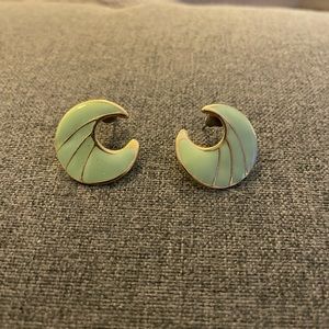 VINTAGE crescent moon earrings